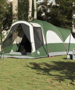 Tenda Familiare A Tunnel Per 8 Persone Verde Impermeabile