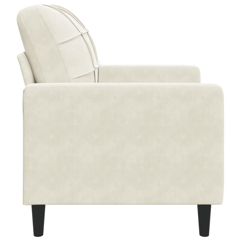 Poltrona Crema 60 Cm Velluto