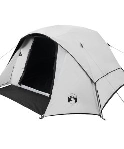 Tenda Familiare Cabina 6 Persone Bianca Tessuto Impermeabile