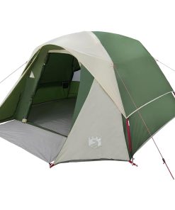 Tenda Da Campeggio A Cabina Per 4 Persone Verde Impermeabile