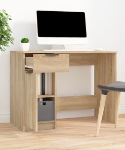 Scrivania Rovere Sonoma 100x50x75 Cm In Legno Multistrato
