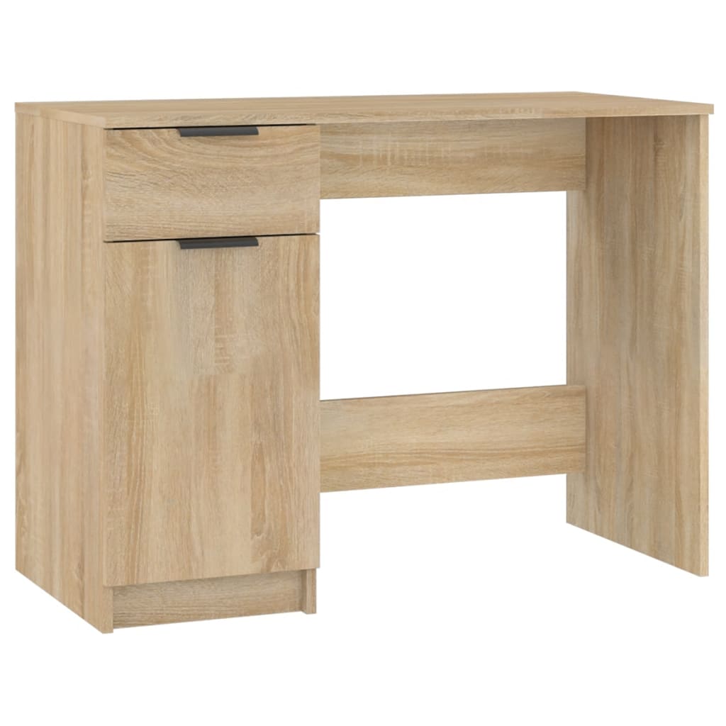 Scrivania Rovere Sonoma 100x50x75 Cm In Legno Multistrato - Image 4