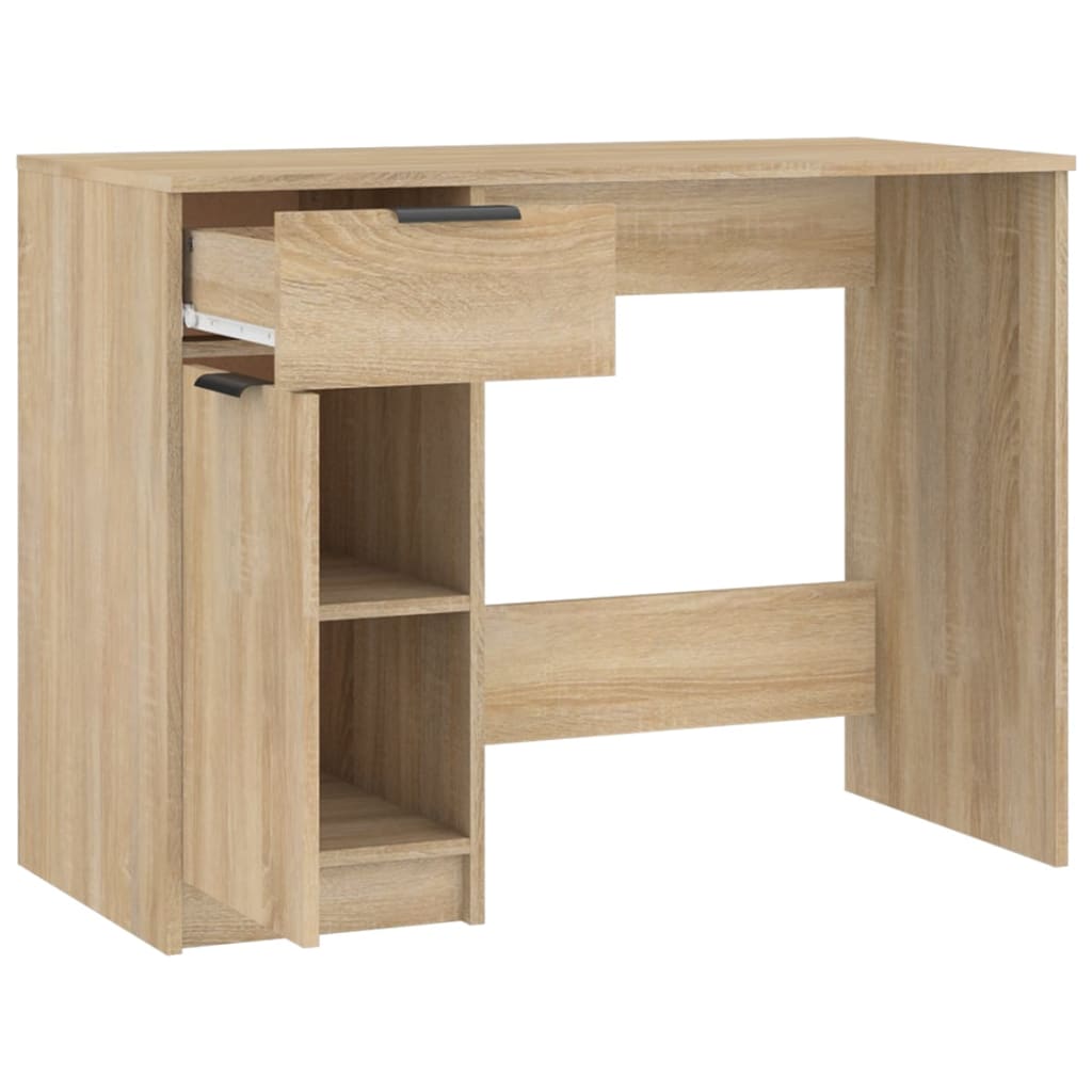 Scrivania Rovere Sonoma 100x50x75 Cm In Legno Multistrato - Image 6