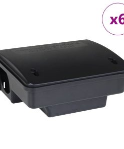 Trappole Per Topi 6 Pz Nere 23x19x9,5 cm
