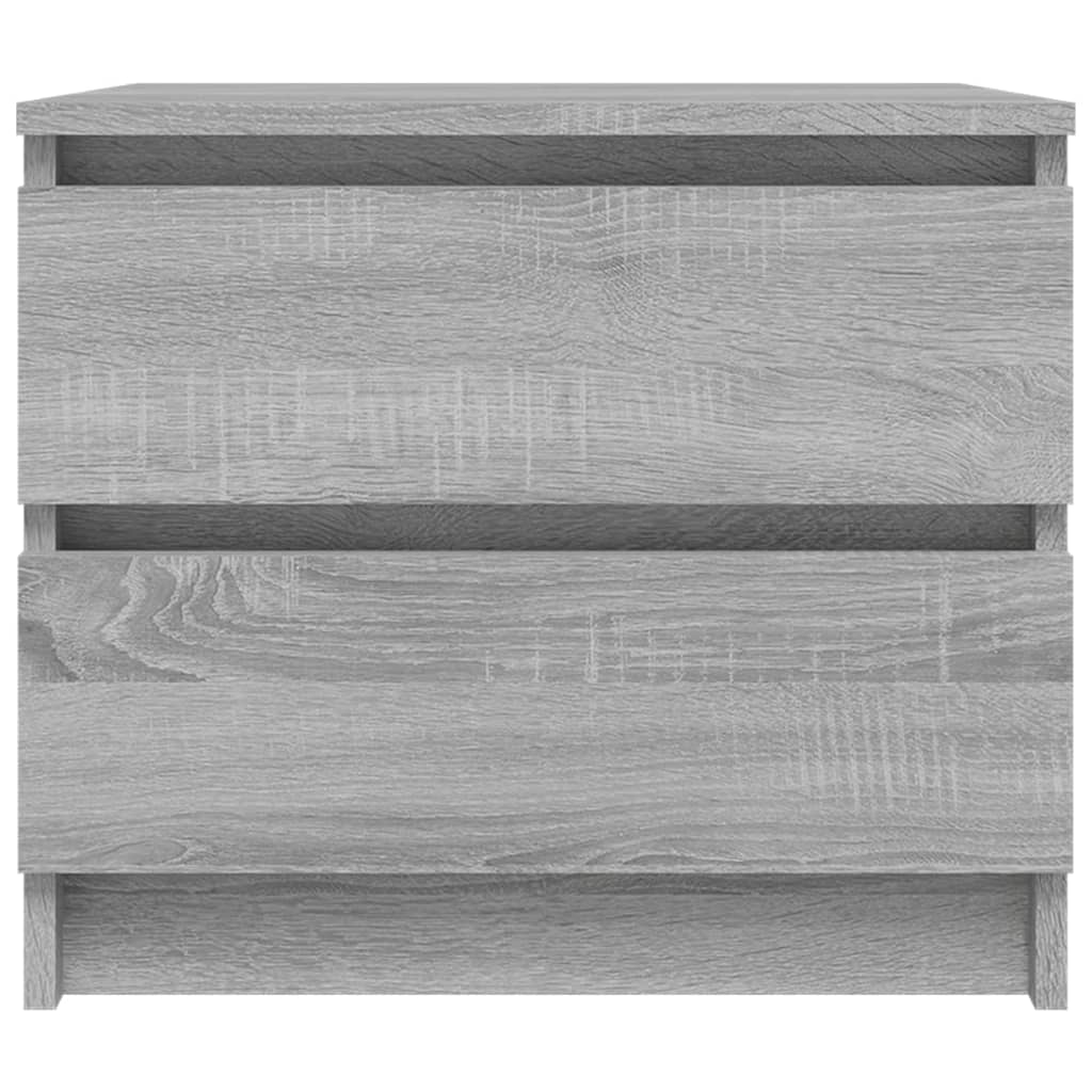 Comodini Grigio Sonoma 2 Pz 50x39x43,5 Cm In Legno Multistrato