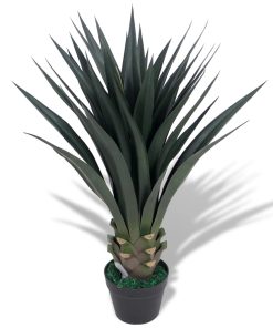 Yucca Pianta Artificiale Con Vaso 85 Cm Verde