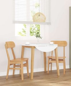 Sedie Da Pranzo 2 Pz In Legno Massello Di Hevea