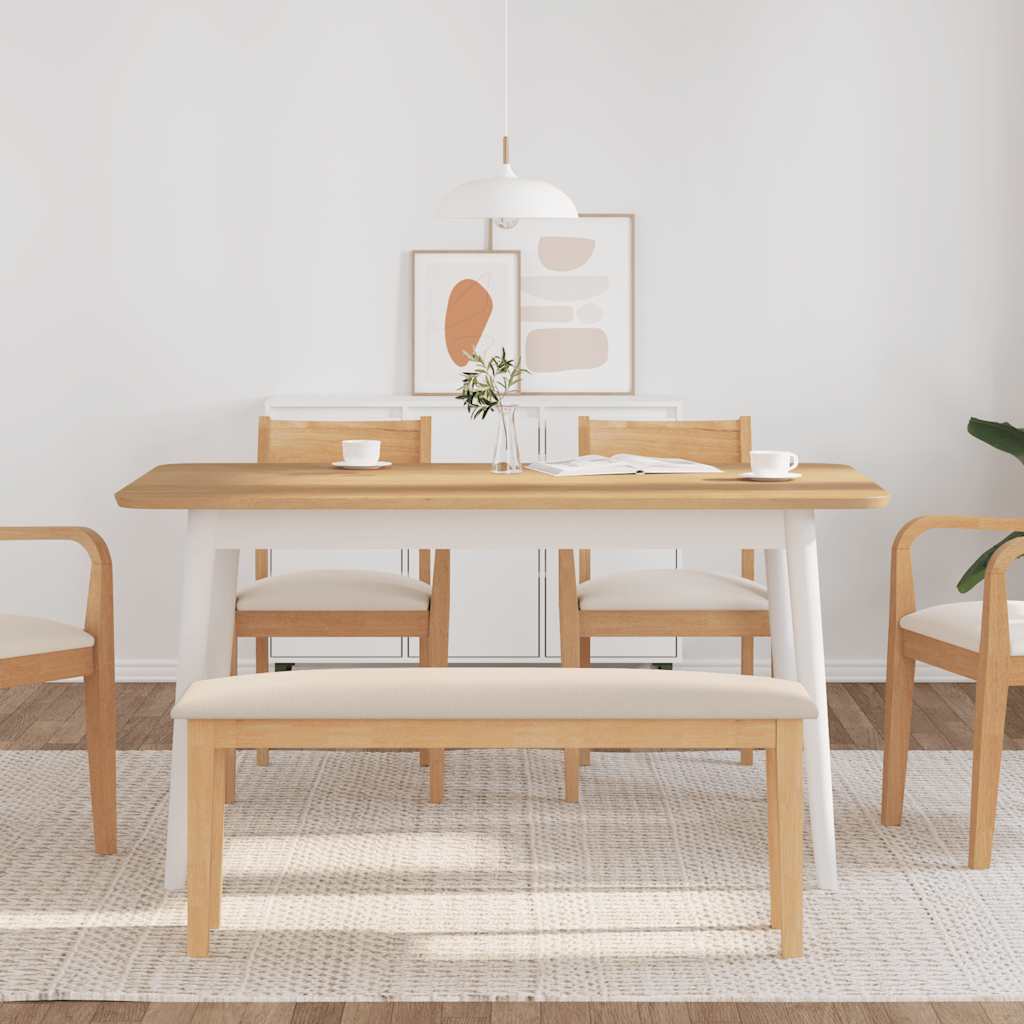 Panca 110 Cm In Legno Massello Di Hevea