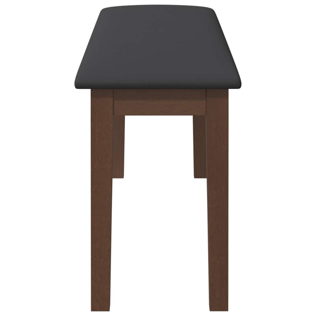 Panca 110 Cm Marrone In Legno Massello Di Hevea - Image 4