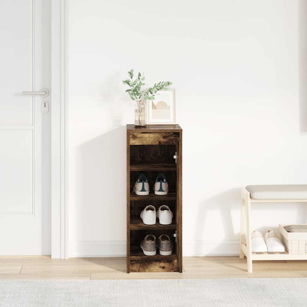 Scarpiera Rovere Fumo 29,5x34x76 Cm In Legno Multistrato - Image 5