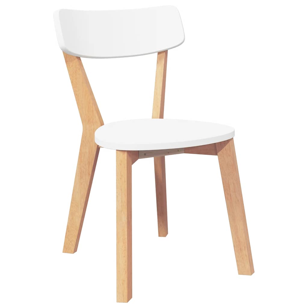 Sedie Da Pranzo 2 Pz In Legno Massello Di Hevea
