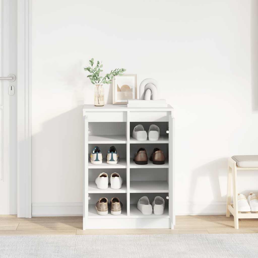 Scarpiera Bianca 57x34x76 Cm In Legno Multistrato - Image 5