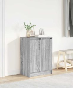 Scarpiera Grigio Sonoma 57x34x76 Cm In Legno Multistrato