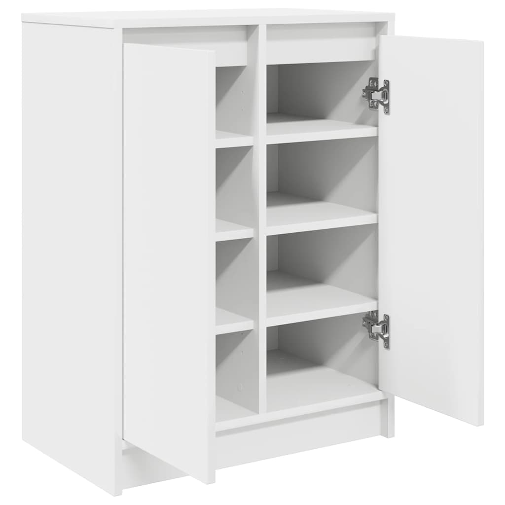 Scarpiera Bianca 57x34x76 Cm In Legno Multistrato - Image 3