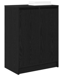 Scarpiera Rovere Nero 57x34x76 Cm In Legno Multistrato
