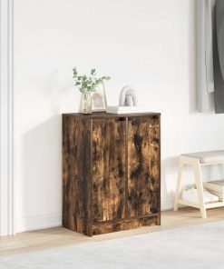 Scarpiera Rovere Fumo 57x34x76 Cm In Legno Multistrato