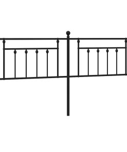 Testiera In Metallo Nero 193 cm
