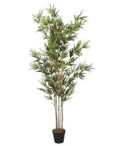 Albero Bambù Artificiale 1380 Foglie 200 Cm Verde