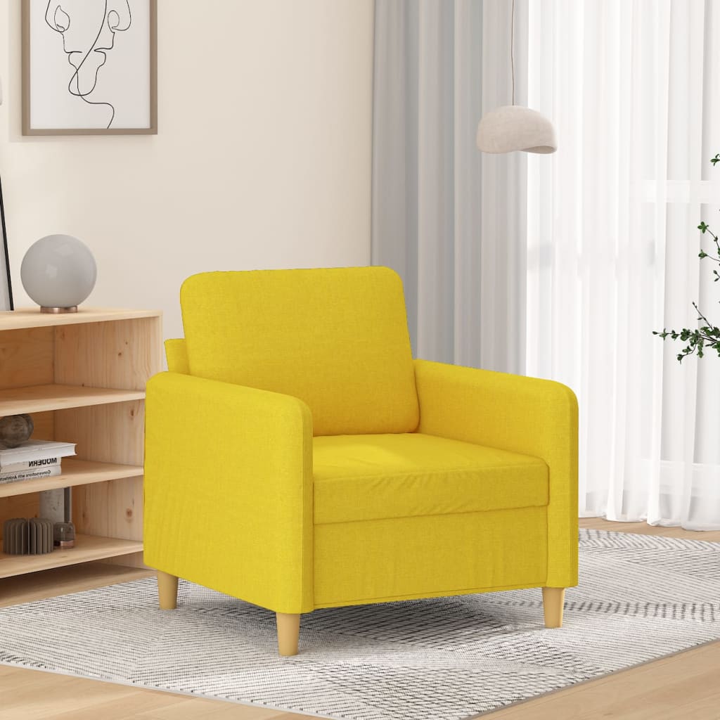 Poltrona Giallo Chiaro 60 Cm In Tessuto - Image 5