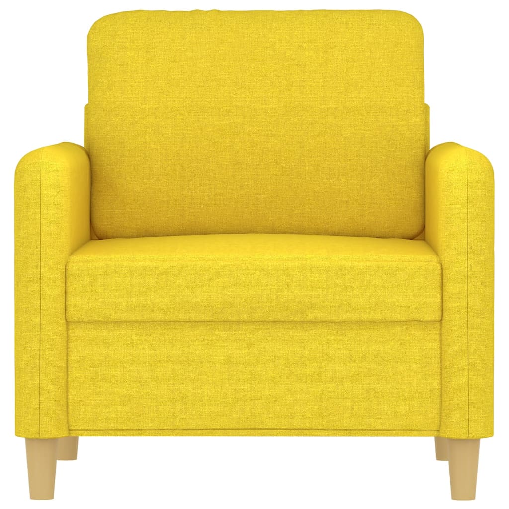 Poltrona Giallo Chiaro 60 Cm In Tessuto