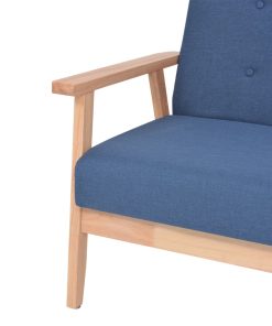 Set Di Divani 2 Pz In Tessuto Blu