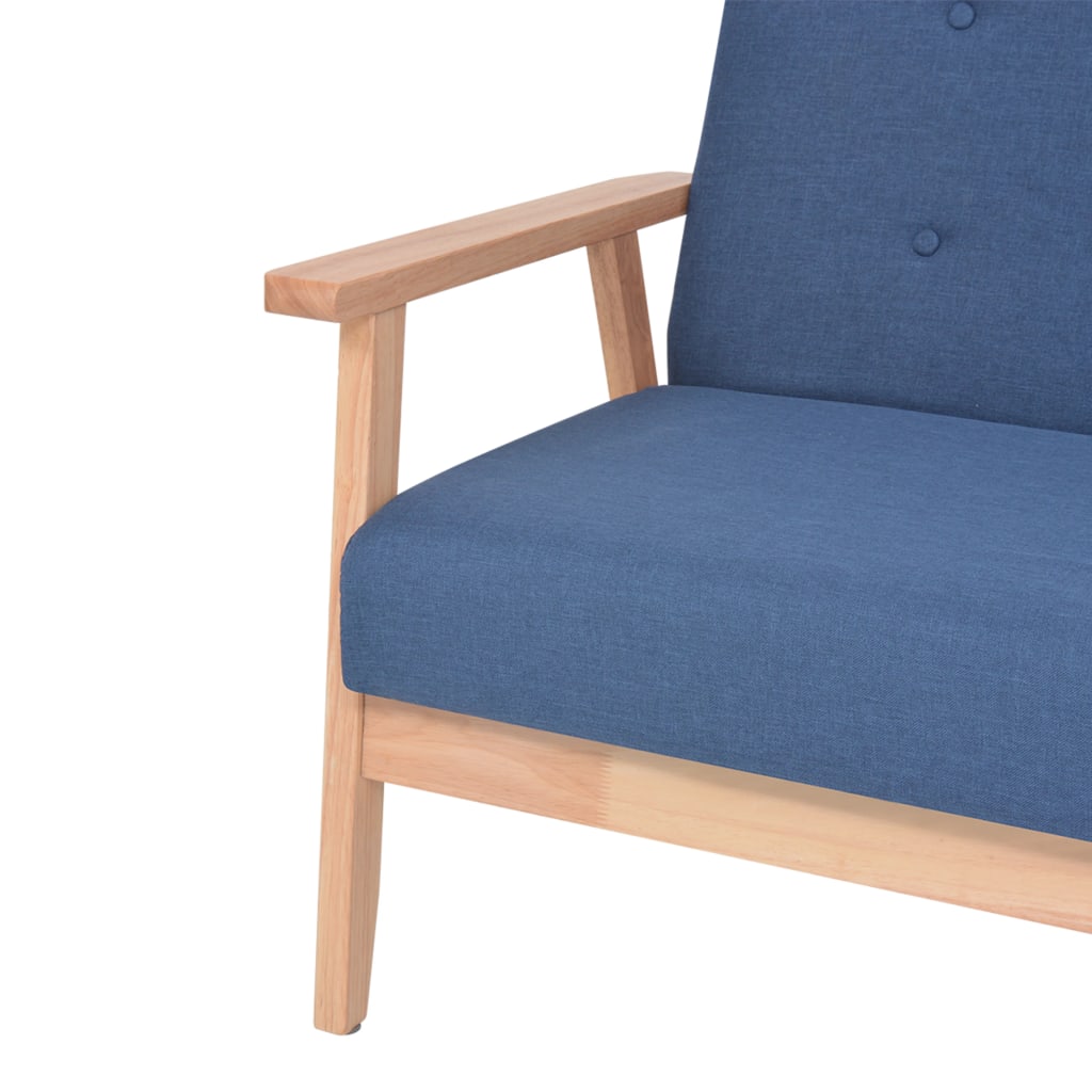 Set Di Divani 2 Pz In Tessuto Blu