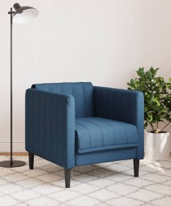 Poltrona Blu In Tessuto