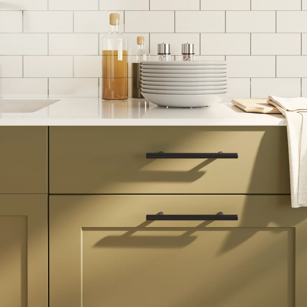 Maniglie Per Mobili 20 Pz Nere 128 Mm In Acciaio Inox - Image 5