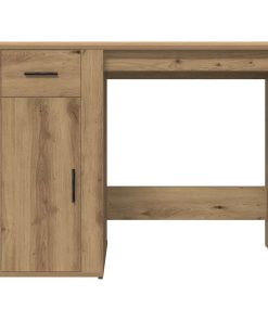 Scrivania Rovere Artigianale 100x49x75 Cm In Legno Multistrato