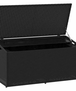 Baule Da Giardino Nero 110x50x58 Cm In Polyrattan