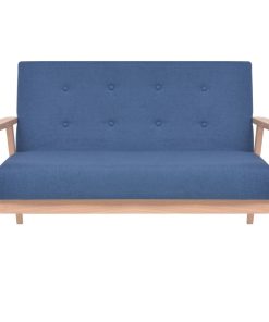 Set Di Divani 2 Pz In Tessuto Blu