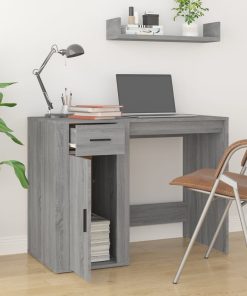 Scrivania Grigio Sonoma 100x49x75 Cm In Legno Multistrato