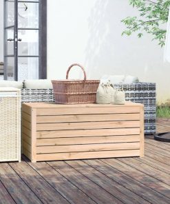 Contenitore Giardino 101x50,5x46,5 Cm Legno Massello Di Pino