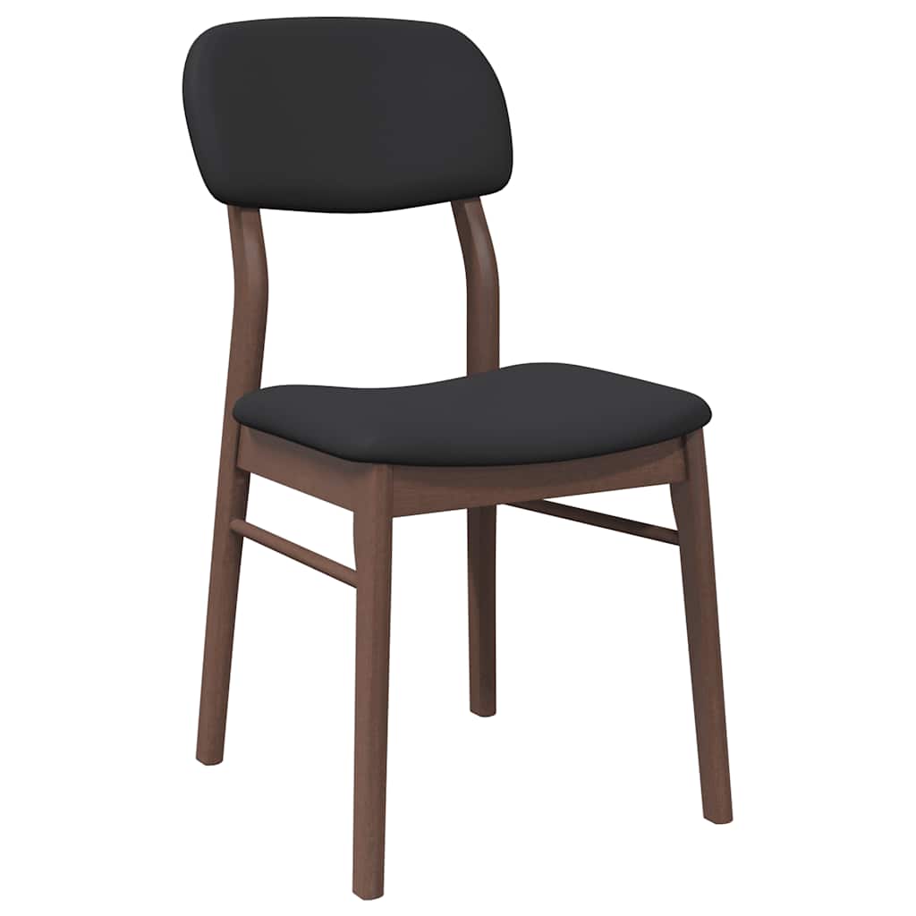 Sedie Da Pranzo Con Cuscini 2pz Marrone Legno Massello Di Hevea