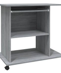 Scrivania Computer Grigio Sonoma 80x50x75 Cm Legno Multistrato