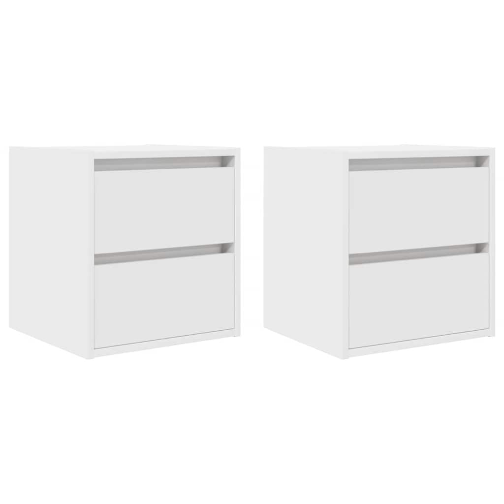 Comodini A Muro 2 Pz Bianchi 38x34x40 cm - Image 4