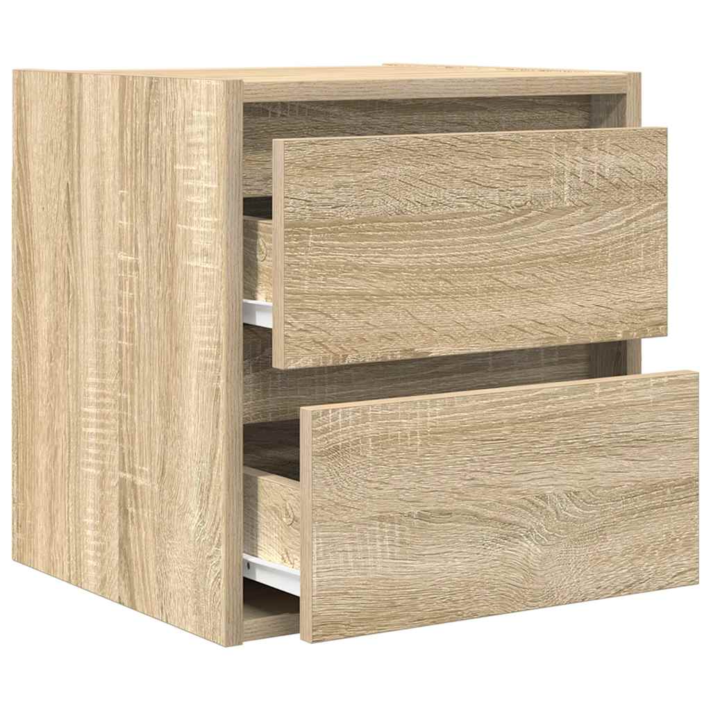 Comodini A Muro 2 Pz Rovere Sonoma 38x34x40 cm - Image 3
