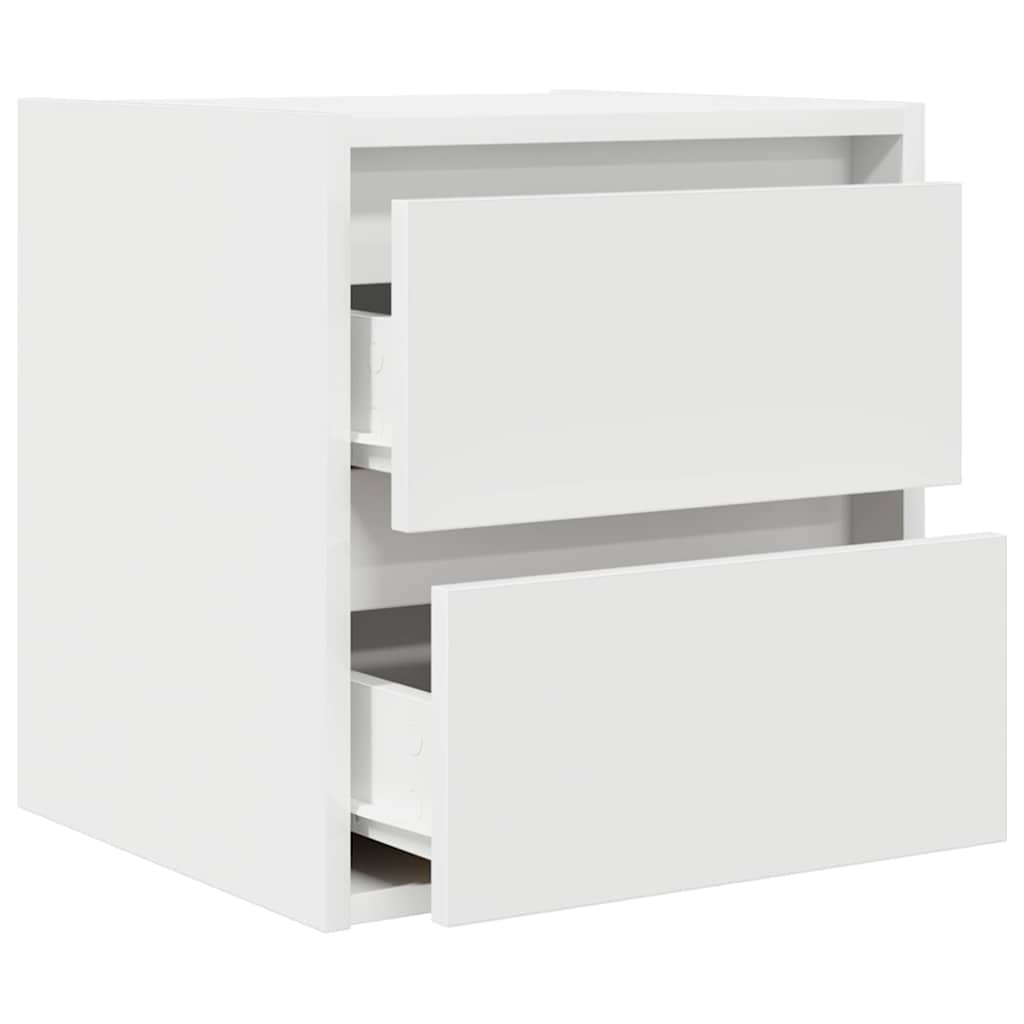 Comodini A Muro 2 Pz Bianchi 38x34x40 cm - Image 6