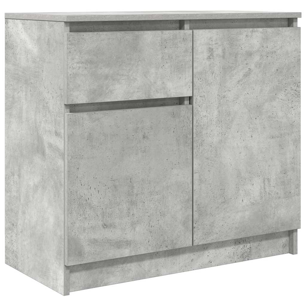 Credenza Con Cassetto Grigio Cemento 71x35x65 Cm In Truciolato - Image 3