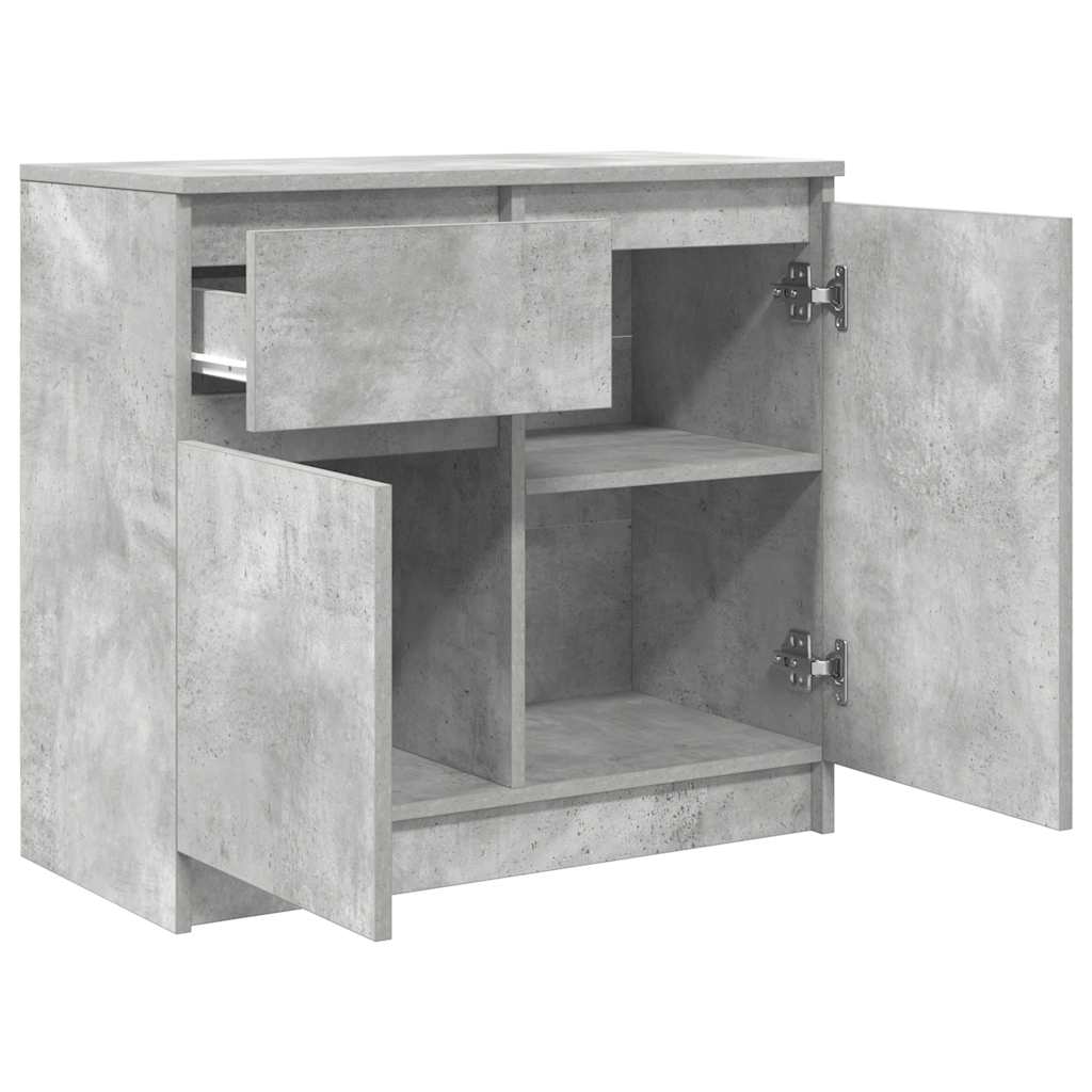 Credenza Con Cassetto Grigio Cemento 71x35x65 Cm In Truciolato - Image 6