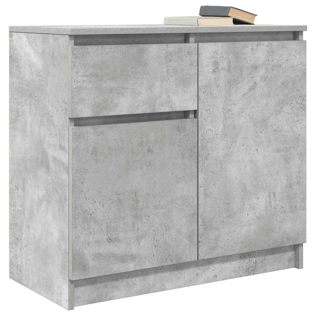 Credenza Con Cassetto Grigio Cemento 71x35x65 Cm In Truciolato - Image 5