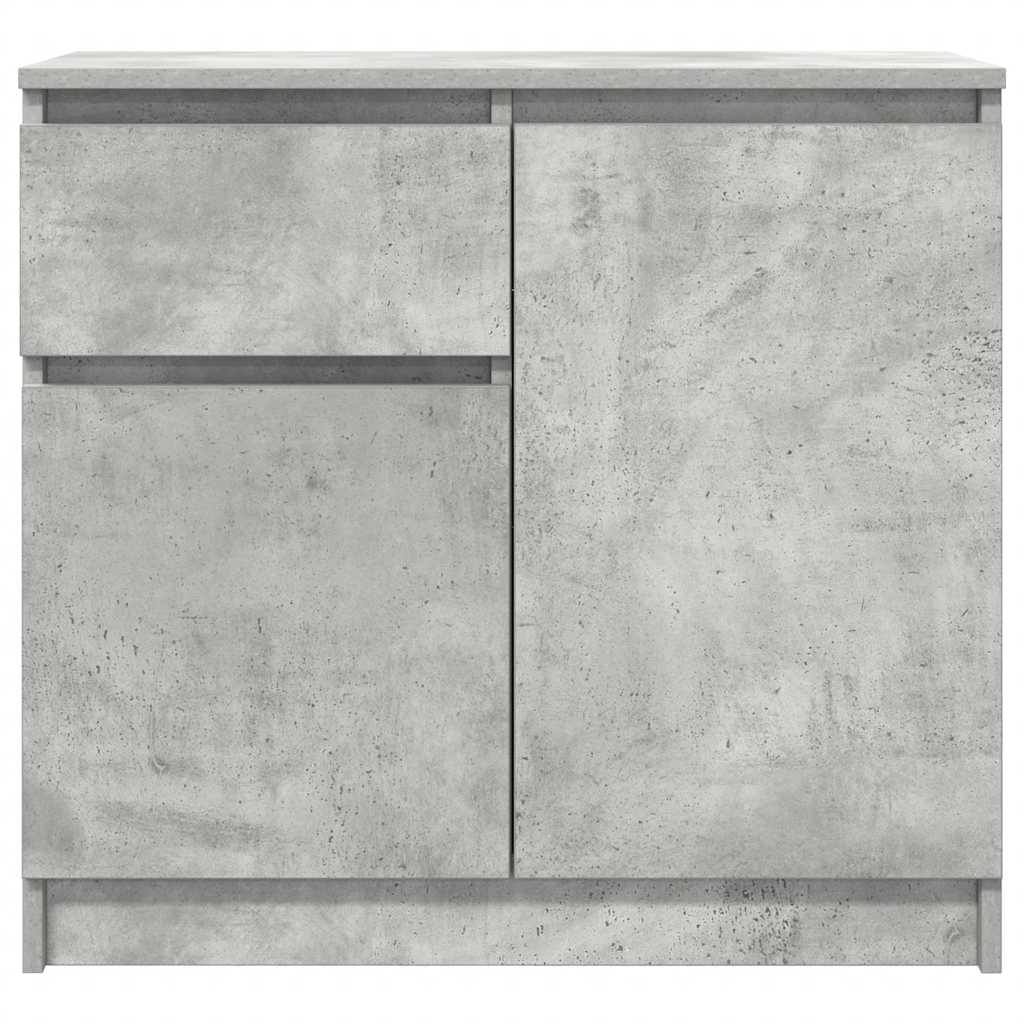 Credenza Con Cassetto Grigio Cemento 71x35x65 Cm In Truciolato - Image 2