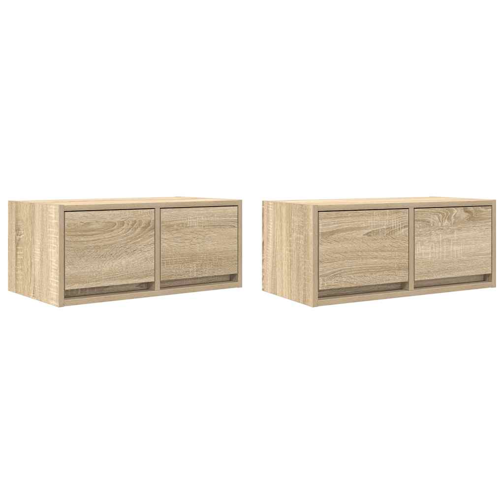 Mobili Tv 2 Pz Rovere Sonoma 60x31x25,5 Cm In Legno Multistrato - Image 5