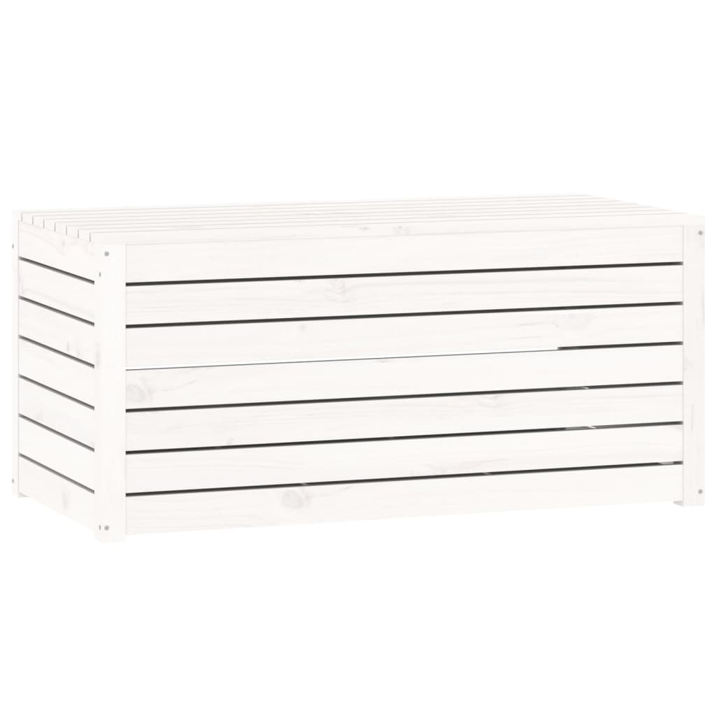 Contenitore Giardino Bianco 101x50,5x46,5cm Legno Massello Pino - Image 2