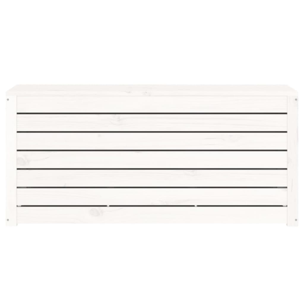 Contenitore Giardino Bianco 101x50,5x46,5cm Legno Massello Pino - Image 3
