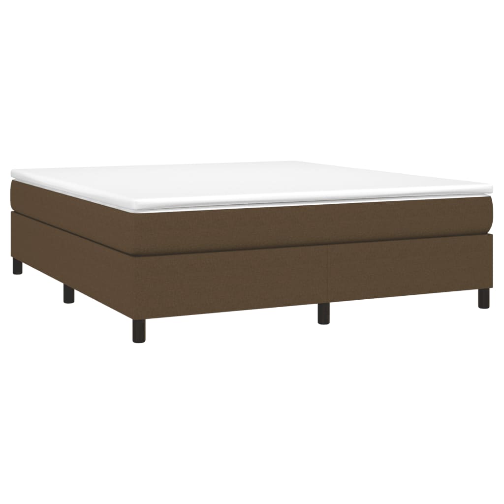 Giroletto A Molle Con Materasso Marrone Scuro 160x200cm Tessuto