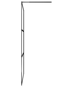 Parete Doccia WalK-In In Vetro Trasparente Esg Nera 90x195 cm