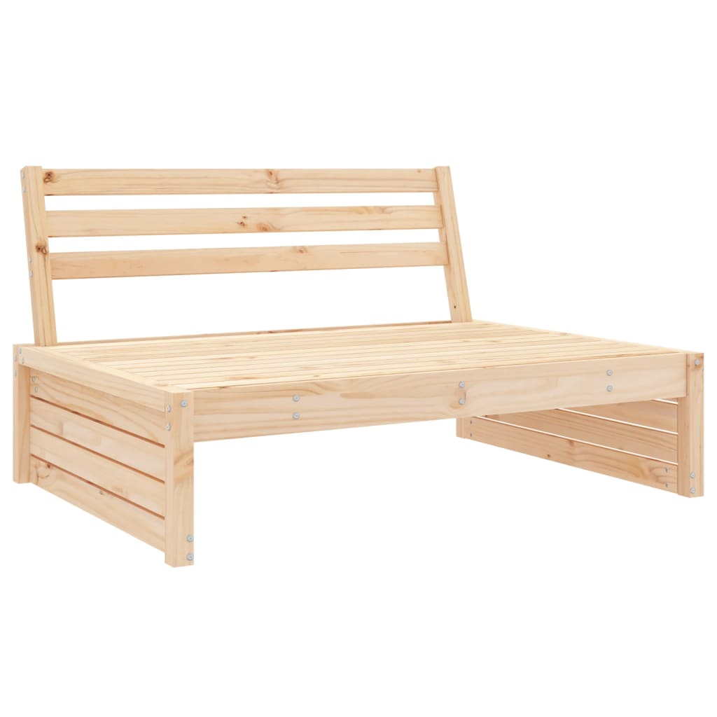 Divano Centrale Da Giardino 120x80 Cm In Legno Massello Di Pino