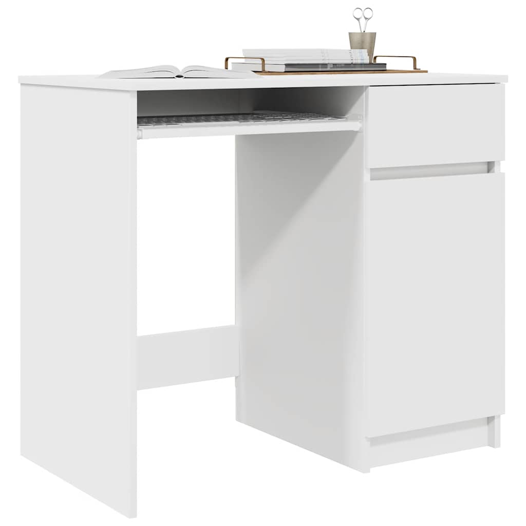 Scrivania Bianca 86x49x76 Cm In Legno Multistrato - Image 5
