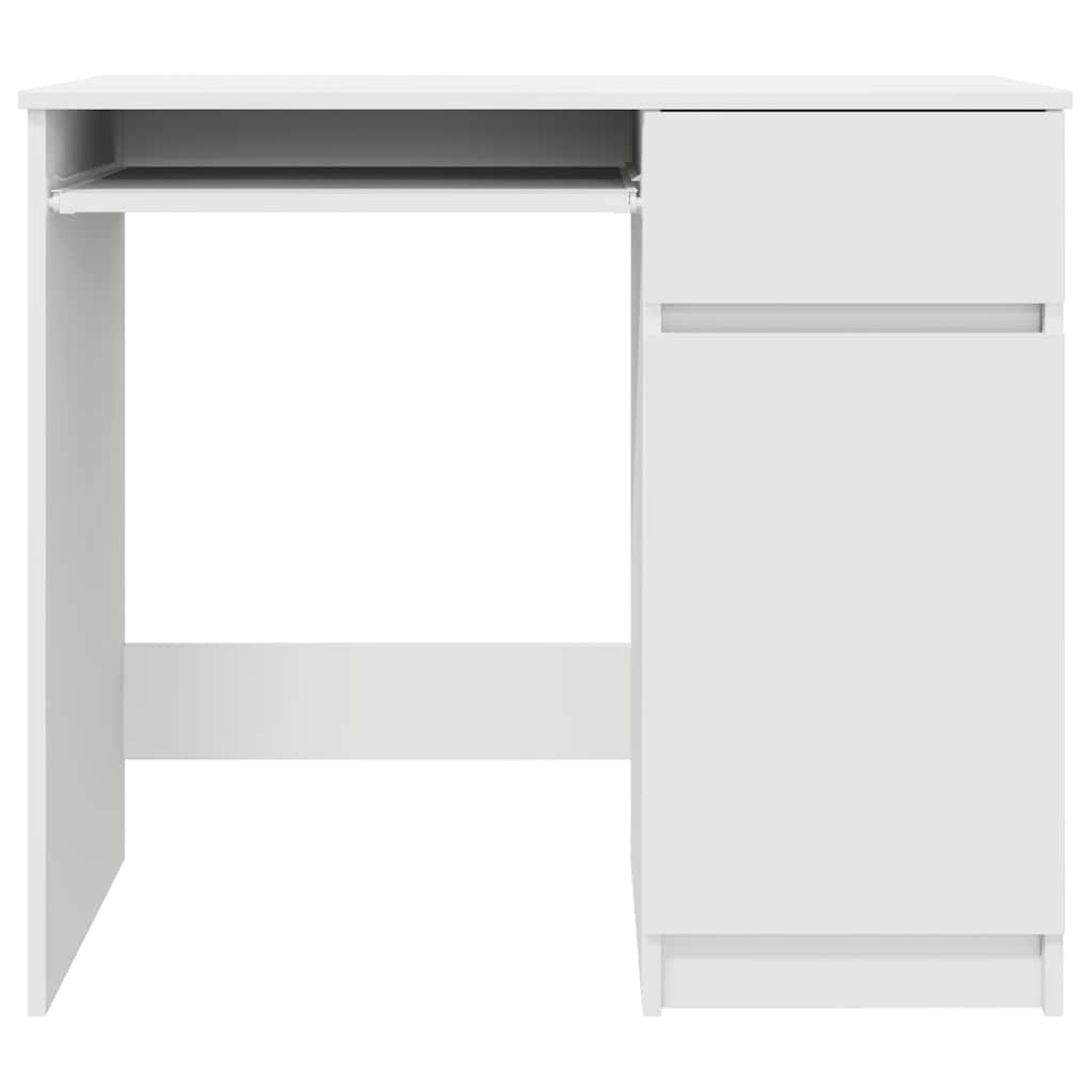 Scrivania Bianca 86x49x76 Cm In Legno Multistrato - Image 3